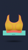 Electric marigold sports bra
